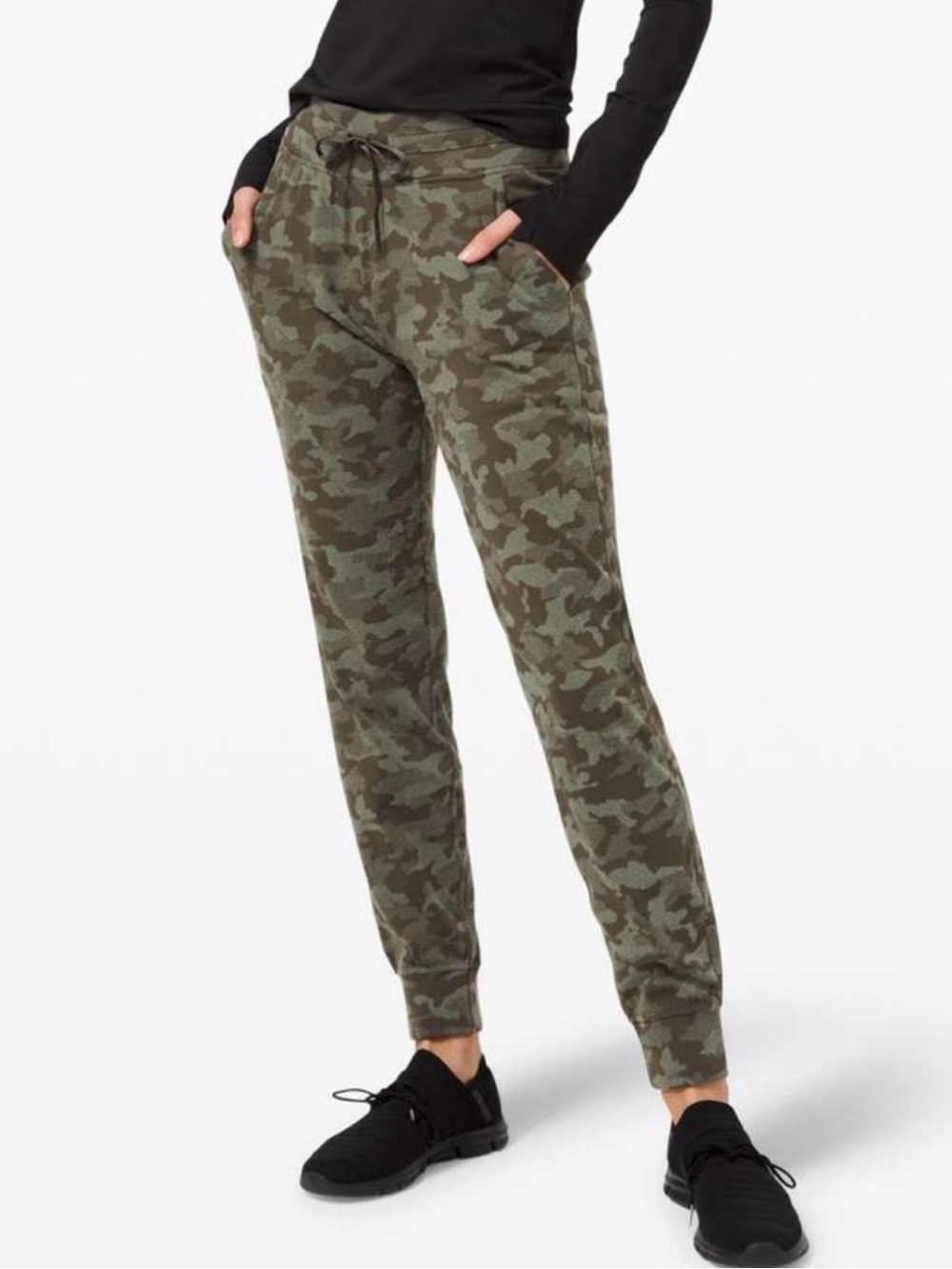 Lululemon Ready to Rulu Jogger 29" Heritage Camo Dark Olive Green Twill Size 8